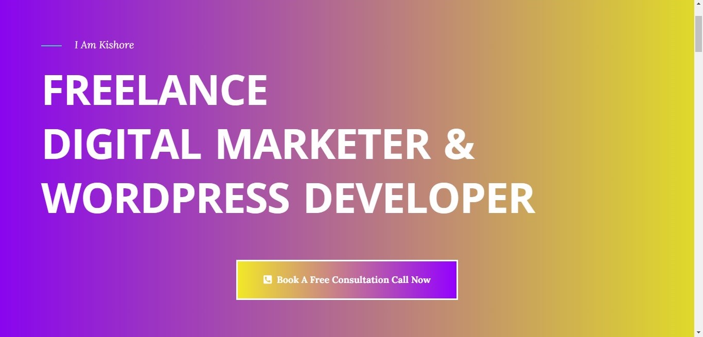 Kishore B - Website Designer ✦ Helping People & Brands to Build their Digital Presence ✤ Website Designer ✤ Instagram Marketer